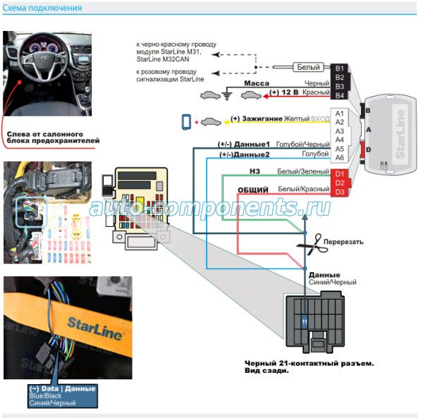 Hyundai Solaris 2015 Установка бесключевого обходчика