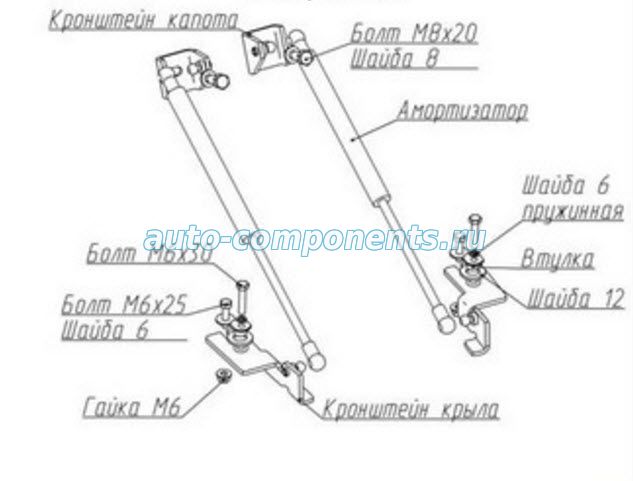 газовые упоры капота солярис своими руками