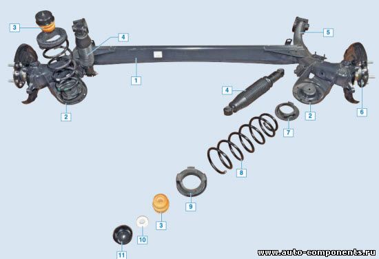 Элементы задней подвески