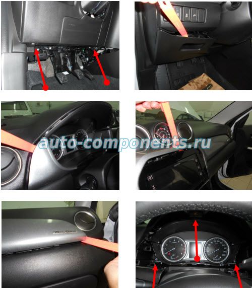 Демонтаж пластиковых панелей Suzuki Vitara